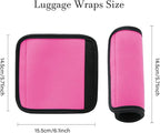 2 Pack Luggage Handle Wraps for Suitcase, Bright Color Comfort Soft Handle Covers (Pink)