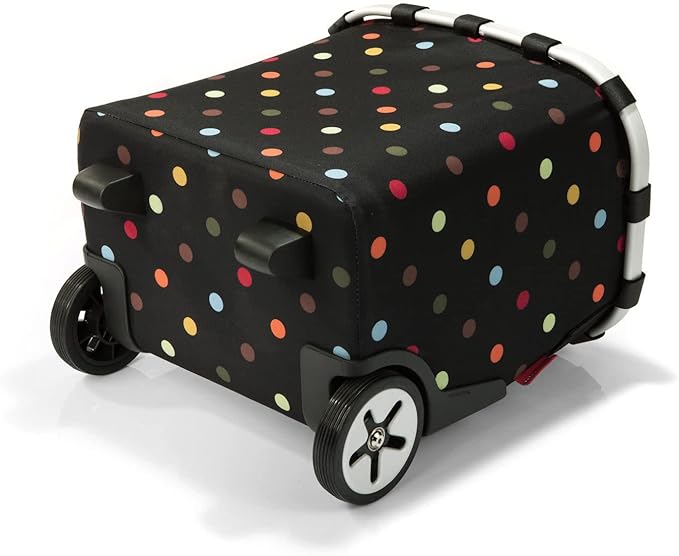reisenthel carrycruiser dots - Portable Shopping Trolley with Sturdy Aluminum Frame, Shoulder Strap and Removable mesh Inner Bag -Water-Repellent