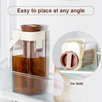 Cold Brew Coffee Maker, 1L/35oz Portable & Durable Iced Tea and Coffee Brewer, Leak-Proof & BPA-Free Kettle, Removable Mesh Filter For Easy Cleaning & Using, Dishwasher Safe, Space Saving.