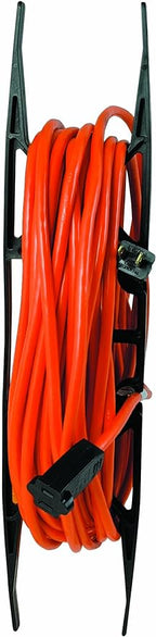 Woods Light Duty Extension Cord Wrap - Holds Up to 100 Feet of 16/3 Cord - Durable H-Frame-Cord Reel with Built-In Carrying Handle - Black,(Pack of 12)