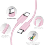 iPhone 17 16 15 Charger Fast Charging 3+3Pack 20W USB C Wall Charger with 10FT Fast Charging Cable Compatible with iPhone 17/17 Air/17 Pro/17 Pro Max/iPhone 16/15 Series, iPad Pro/AirPods -Pink