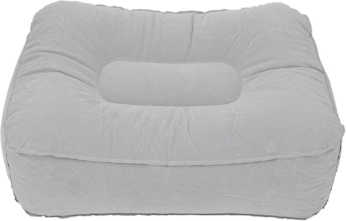 Inflatable Foot Rest Pillow, Portable Travel Leg Support Pillow, Lightweight Airplane Foot Rest for Car Office Home, Anti Fatigue Compact Foot Stool for Long Trips.