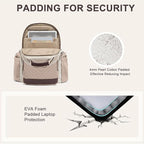 Focdod Laptop Backpack for Women Bookbag: 15.6 inch Work Backpacks with Pouch Pocket for Large Capacity Cup & USB Charger College Book Bag Travel Business Nurse Teacher Bookbags Anti-theft Back Pack