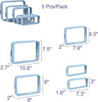 Remobia Hicol TSA Approved 5-Piece Diaper Bag Organizer Pouch Set Clear Waterproof TPU Kids Toiletry Storage Set Travel Packing Clutch Cube Bags for Baby Nursing (Blue)