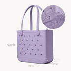 BOGG BAG Medium Tote – 15” x 12.5” x 5” – Durable, Washable, Tip-proof – Beach, Pool, Boat, Work, Sports (I Lilac You a Lot)