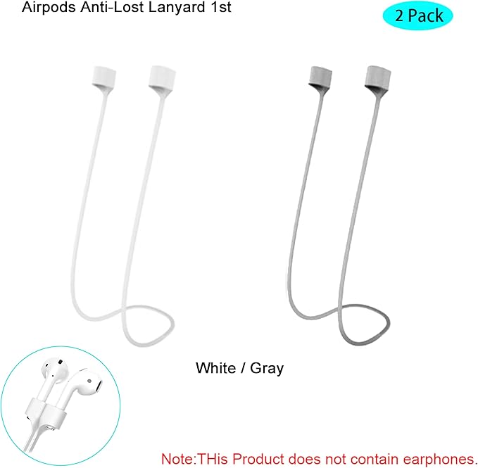 Magnetic Anti-Lost Straps for AirPods,Colorful Soft Silicone Sports Lanyard, Neck Rope Cord