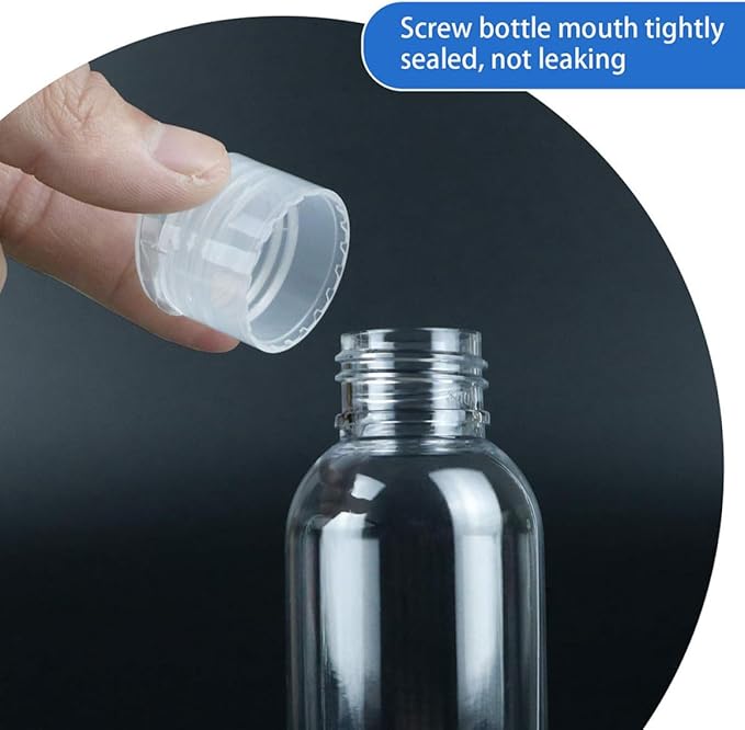 OUNONA 6pcs 120ml Flip-top Travel Bottles Refillable Toiletries Containers for Shampoo Lotion Cosmetic Dispenser Lightweight Portable