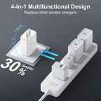 USB C Charger Block, 1-Pack 40W Wall Plug Fast Charging Block, 4-Port PD + QC Power Adapter Type C Charging Blocks Cube, Compatible with iPhone 17/16/15/14/13/12/11/Pro Max, Tablets, Cellphones