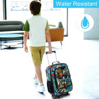 WZLVO Kids Luggage for Boys and Girls, Cute Dinosaur Unicorn Rolling Wheels Suitcase for Toddler Children
