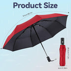 6 Pcs Travel Compact Umbrella, Automatic Open and Close Umbrella, Windproof Travel Rain Umbrellas, Folding and Portable Umbrellas for Men and Women