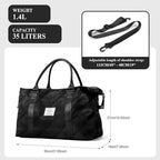HYC00 Travel Duffel Bag,Carry-on Overnight Weekender Bags for Women,Sports Tote Gym Bag with Wet Pocket