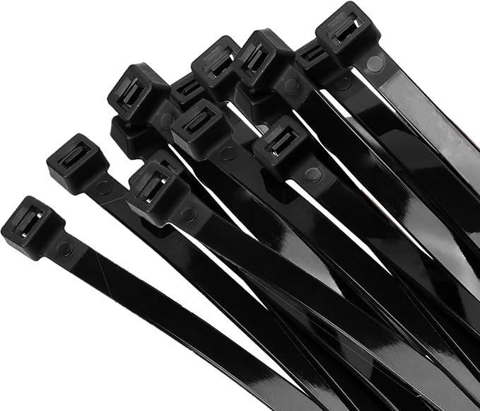 Armpow 12 inch Black Zip Ties Heavy Duty 80 PCS, 250 LBS Ultra Exclusive Strong Plastic Wire Ties, Large Cable Ties Extra Long Tie Wraps, Indoor and Outdoor UV Resistant