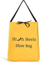 Premium Drawstring High Heel Shoe Bag – Travel-Friendly Dustproof Pouch for Heels & Sandals, Lightweight & Durable, 11 Color Options (yellow)