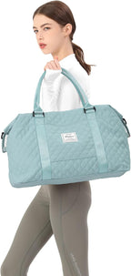 HYC00 Travel Duffel Bag,Carry-on Overnight Weekender Bags for Women,Sports Tote Gym Bag with Wet Pocket