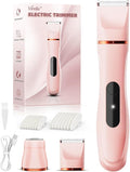 Hair Removal Epilators Bikini Trimmer for Women, Painless Waterproof Electric Foil Shaver Razors for Facial Leg Body Armpit,Cordless Ceramic Blade with USB Charging Dock,Travel Size,Pink