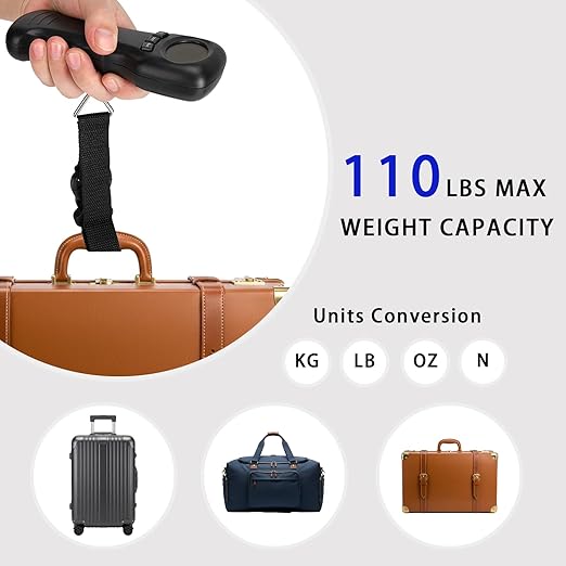 Luggage Scale, Ocs-8 Travel Hanging Luggage Scale, Digital Luggage Weight Scale, Hanging Luggage Weigh Scale Unit with Backlit LCD Display
