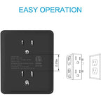 6 Outlet Extender, HITRENDS Multi Plug Outlet Extender, 4 Pack 3-Prong Wall Plug Multiple Splitter for Cruise Ship Home Office Dorm Room Essential, 1875W, Black