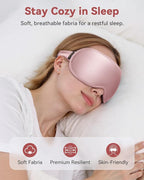 Weighted Blackout Sleep Mask for Women, 3D Contoured Zero Eye Pressure, Lash-Friendly Deep Eye Cups, Adjustable Slide Buckle Strap, Night Shift Nurse Essentials for Day Sleep & College Dorm Naps(Pink)