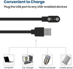 Smart Watch Chargers Compatible for FITVII HM78 HM68 HM58 HM57 H56, Popglory P22, Iaret I18, Morepro HM78, Parsonver SR1 Replacement Charging Cable 60cm (Black)