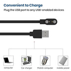 Smart Watch Charger, Magnetic Universal Charging Cable, Pin Spacing 2.54mm/4mm/7.62mm, Compatible for Smartwatch (Black, 4mm)
