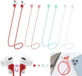 Magnetic Anti-Lost Straps for AirPods,4 Pack Ultra Strong Magnetic AirPods Strap Anti-Lost Neck Rope Cord,Soft Silicone Sports Lanyard Compatible with AirPods 1&2/ Pro /2nd/3rd (White+Red+Green+Pink)