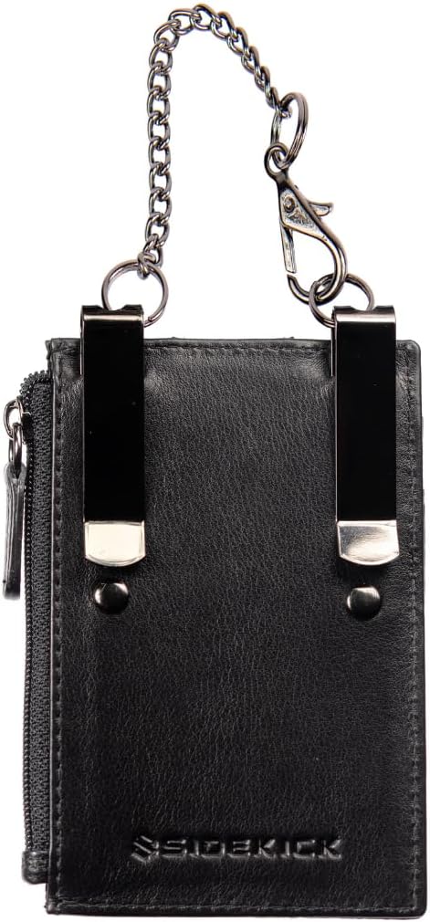 RFID Blocking Boot Wallet with Security Chain & Zipper Lock – Genuine Leather Wallets for Men, Travel Wallets Women, Minimalist Leather Card Holder