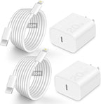 AISNI Fast Charger Block Compatible with iPhone 14 13 Fast Charging 10 Foot Fast Charging Cable,MFi-Certified, 20W PD USB C Block Charger 10 ft for iPhone 14 Plus/14/13/12/11 Pro Max (2Pack White)