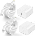 AISNI Fast Charger Block Compatible with iPhone 14 13 Fast Charging 10 Foot Fast Charging Cable,MFi-Certified, 20W PD USB C Block Charger 10 ft for iPhone 14 Plus/14/13/12/11 Pro Max (2Pack White)