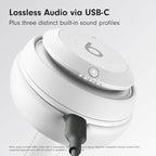 Beats Studio Pro Premium Wireless Over-Ear Headphones- Up to 40-Hour Battery Life, Active Noise Cancelling, Great for travel & commuting, USB-C Lossless Audio, Apple & Android Compatible - Matte White