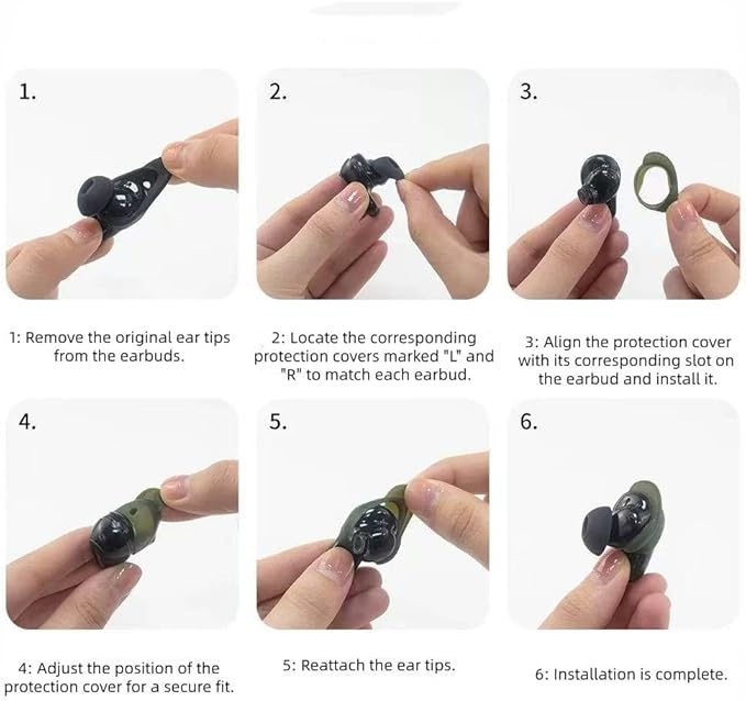 [3 Pairs] Replacement Ear Tips for Bose QuietComfort Earbuds II (2022) & Bose QuietComfort Ultra Earbuds (2023)- Anti-Slip Silicone Wingtip Covers Eartip Accessories