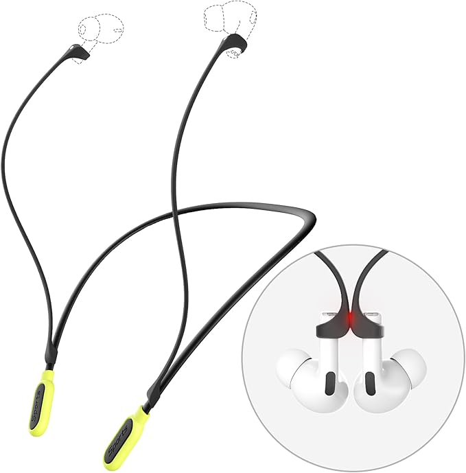 Ultra Strong Magnetic Compatible Airpod Pro Strap Anti-Lost Cord Sports Lanyard Compatible with Airpods 4 3 2 1 Pro 3 2 1, Night Glow