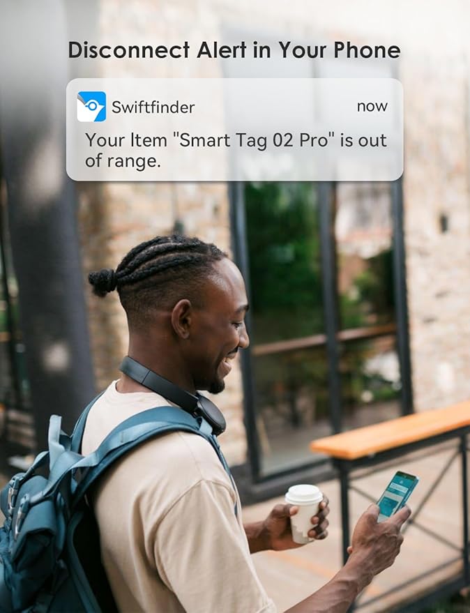 Dual System Bluetooth Tracker Tag for iOS or Android, Keys Finder and Item Locator for Keys, Bags and More, Phone Finder, Up to 300 ft Range, Replaceable Battery, Water-Resistant, 4 Pack