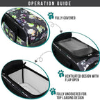 PetAmi Dog Purse Carrier for Small Dogs Cats, TSA Airline Approved Soft-Sided Pet Carrier with Pockets, Ventilated Travel Tote Bag with Bed & Shoulder Strap, Puppy Kitten, Max 12 lbs, Floral Gray