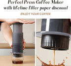 RECAFIMIL Coffee Press Maker -New Desgin Bigger Capacity Quickly Makes Delicious Coffee Without Bitterness - 1 to 3 Cups Per Pressing (Coffee Maker)