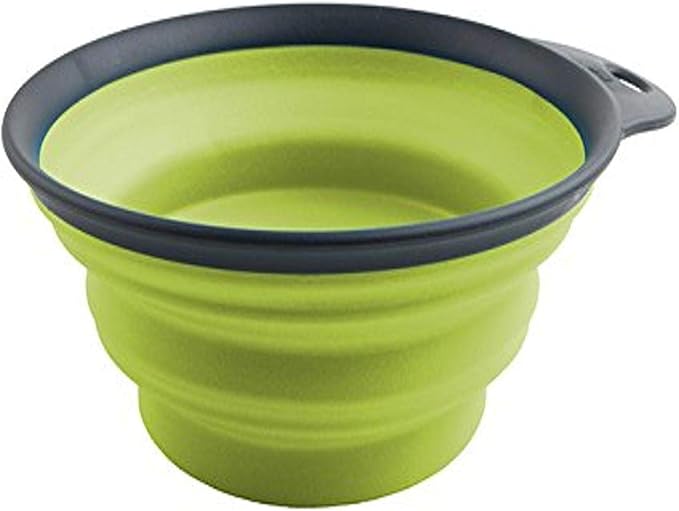 Dexas Popware for Pets Collapsible Travel Cup, Large, Gray/Green