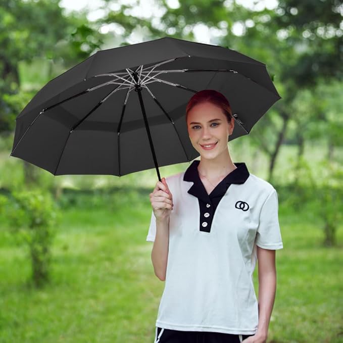 LANBRELLA Umbrella Windproof Compact Travel Umbrella Auto Open Close for Rain
