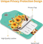 2 Pack Luggage Tag for Suitcase, Cute Unique Leather Bag Tags Identifiers Privacy Cover ID Label with Durable Steel Loop for Women Men Kids Girls Travel，GiraffeJ
