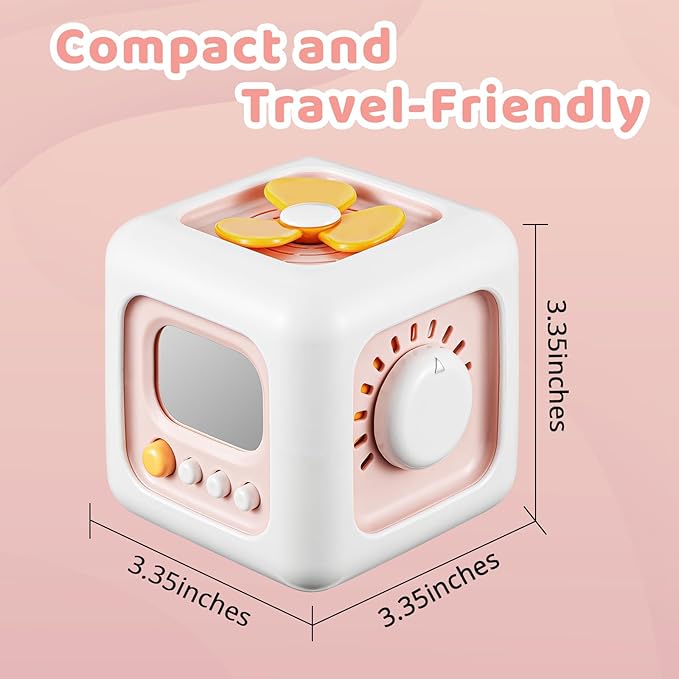 SOCBTNSO Busy Cube, Toys for 1 Year Old Girl Gifts, Montessori for Baby Girl, Travel Sensory Toys for Toddlers 1-3, Learning Fine Motor Skills| 1st Birthday Girl Gifts 6 9 12 Months