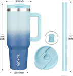 BJPKPK Tumbler With Handle 40 oz Stainless Steel Insulated Tumbler With Lid And Straw For Water Or Ice Coffee,Sky