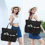 Bluboon Waterproof Beach Tote Pool Bags for Women Ladies Extra Large Carry On Bag With Wet Compartment for Weekender Travel