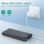 Portable Charger 38800mAh Power Bank with 5 Outputs & 2 Inputs,PD USB C In&Out Fast Phone Charging External Battery Pack Backup,Travel Essential Outdoor for iPhone 17/16/15,Android Samsung Galaxy etc