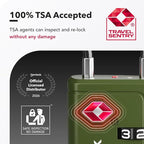Luggage Locks TSA Approved with Inspection Indicator and Resettable 4-Digit, Easy-to-Read Combination, TSA Locks for Luggage, Suitcases, Backpacks & Travel Bags, Green, 2-Pack