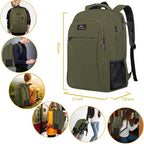 MATEIN 15.6 Inch Travel Laptop Backpack, Sturdy Computer Backpack for Women Men, Lightweight Fashion Water Resistant Traveling Backpack Casual Daypack for College Offic, Green