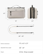LUGGEX Large Travel Tech Pouch, CBX01 Cable Organizer Bag with Strap for Kindle, Chargers, Cord, Double Accessories & Water Resistant
