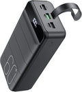 Portable Charger 60000mAh Power Bank - 22.5W Fast Charging External Battery Pack, LED Display USB C Portable Cell Phone Charger for iPhone, Samsung Galaxy, Android, Camping, Travel Black