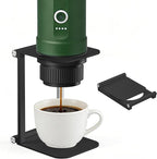 Foldable Pour Over Coffee Maker Stand, Aluminum Portable Electric Espresso Machine Stand Compatible with Outin, Portable Coffee Makers, General Funnels Black