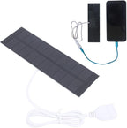 1W Portable Solar Panel, 5V USB Compact Solar Charger for Small Electronics Monocrystalline Silicon Mini Solar Panel Module for Camping Hiking Outdoor Adventures