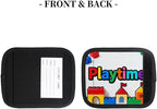 2 Pack Luggage Handle Wrap with Travel Tags - Non-Slip Protective Cover Soft Handle Grips Covers for Suitcase(Play Time)