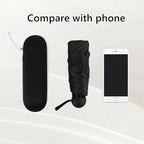 TopTie Compact Mini Umbrella for Purse, Small Sun & Rain Umbrellas with Case, Travel Folding Umbrella