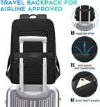 BANGE Business Smart Backpack Waterproof fit 15.6 Inch Laptop Backpack with USB Charging Port,Travel Durable Backpack, Black（no Usb）, L, Travel Backpacks